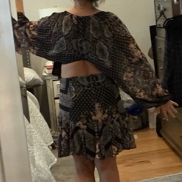 Free People seven wonders open back boho Mini Dress - Picture 11 of 16